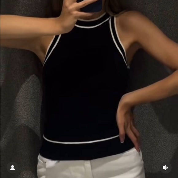 GORGEOUS MANGO NWT Knitted Top w Contrast Details - Picture 13 of 16